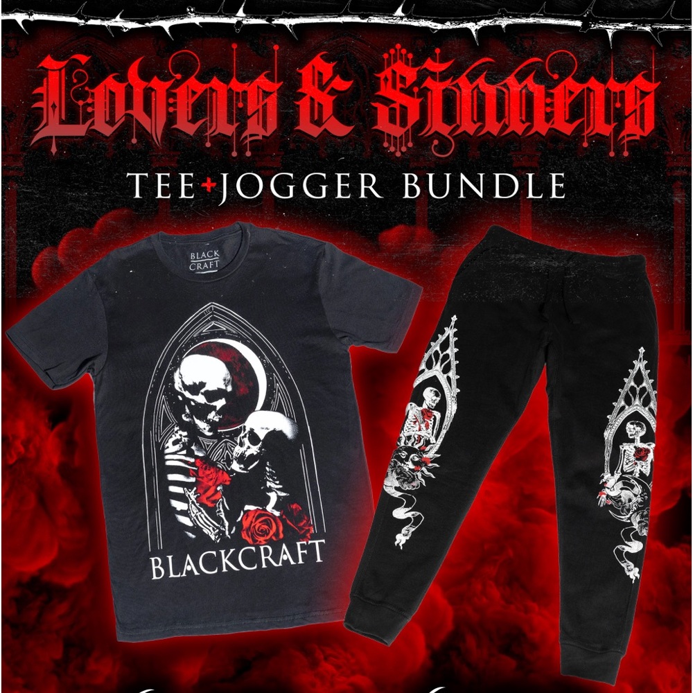 LIVE AND SINNERS JOGGER AND TEE BUNDLE - SIZE XL